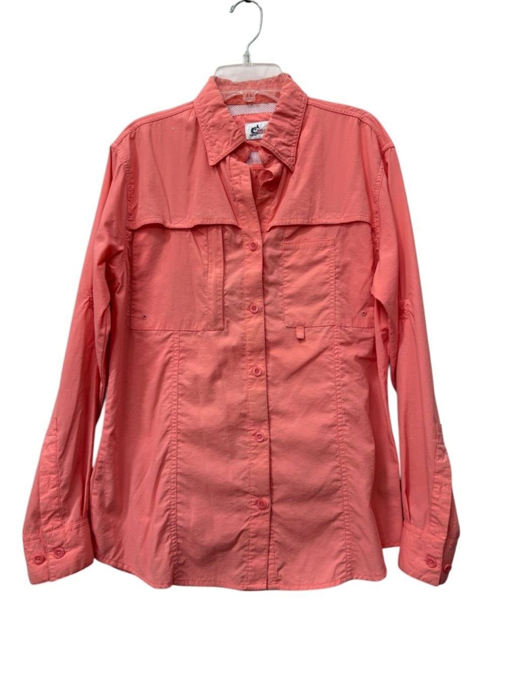 World Wide Sportsman Coral Button-Up Fishing Shirt size S womens